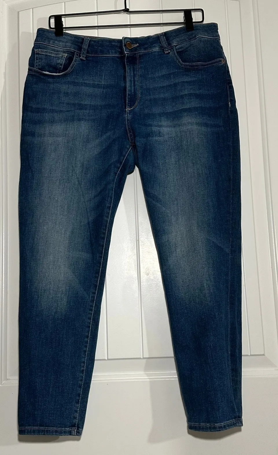 DL1961 | Florence Instasculpt Cropped Everglade Blue Jeans | Women's 32 - Image 1