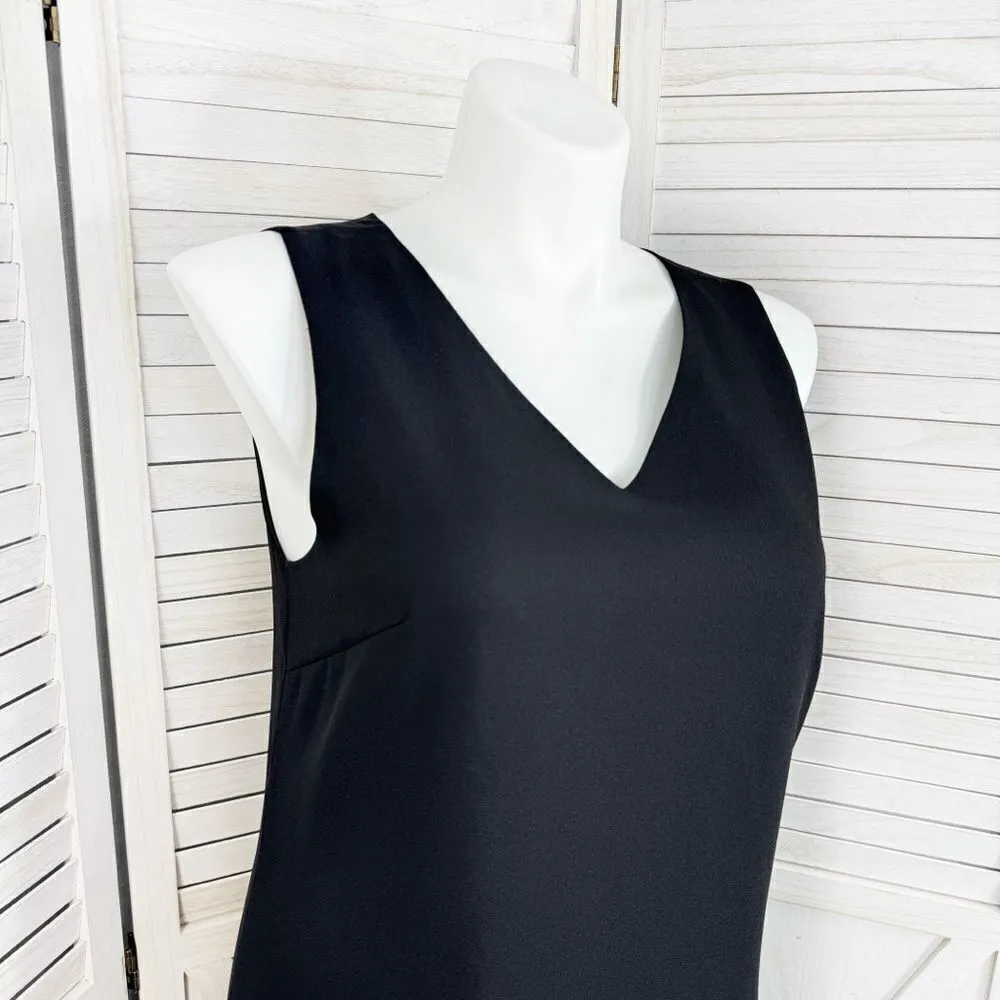 HB Harve‎ Bernard V Neck Sleeveless Shift Dress Black Size 14 - Image 5