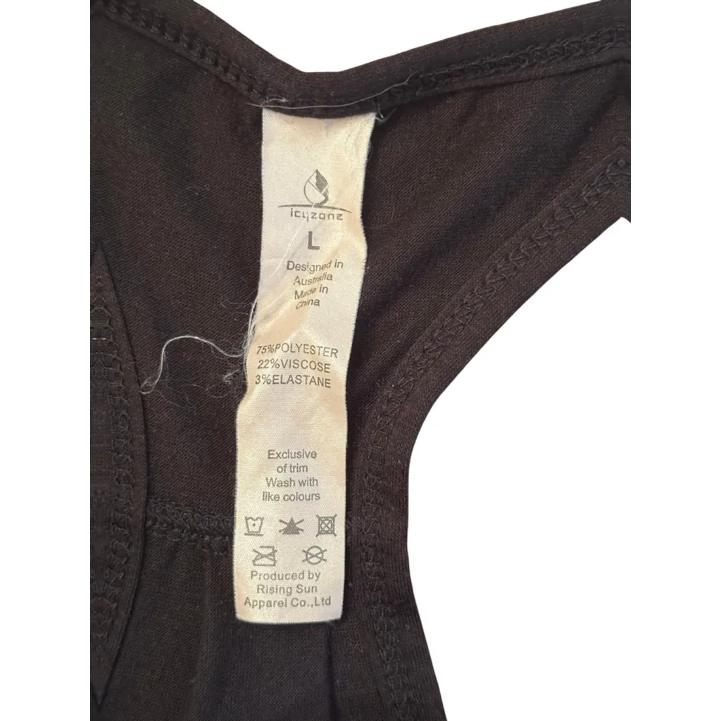 Icyzone Size Large Black Racer Back Workout Tank Top - Image 11