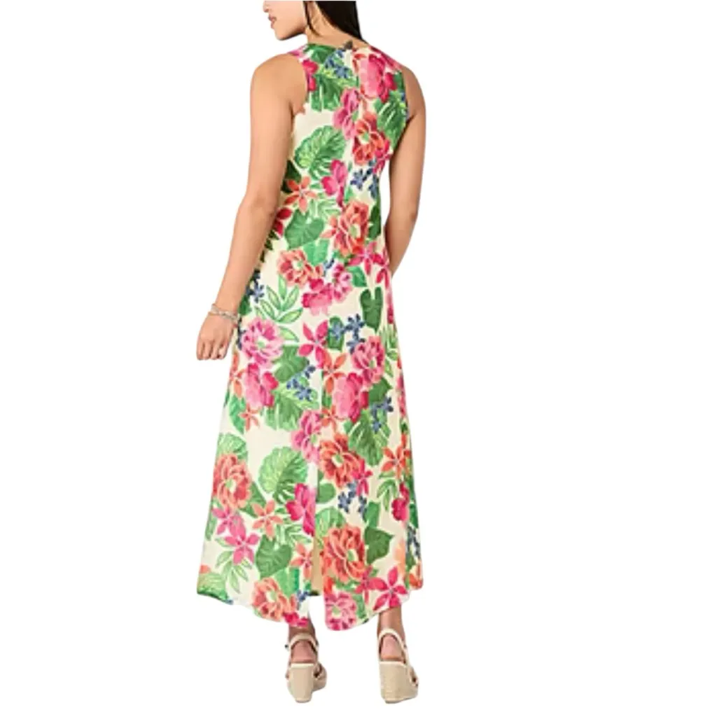 Willow Glenn Floral Sleeveless Maxi Dress Women’s Size M Hourglass Colorful Pink Size M - Image 2