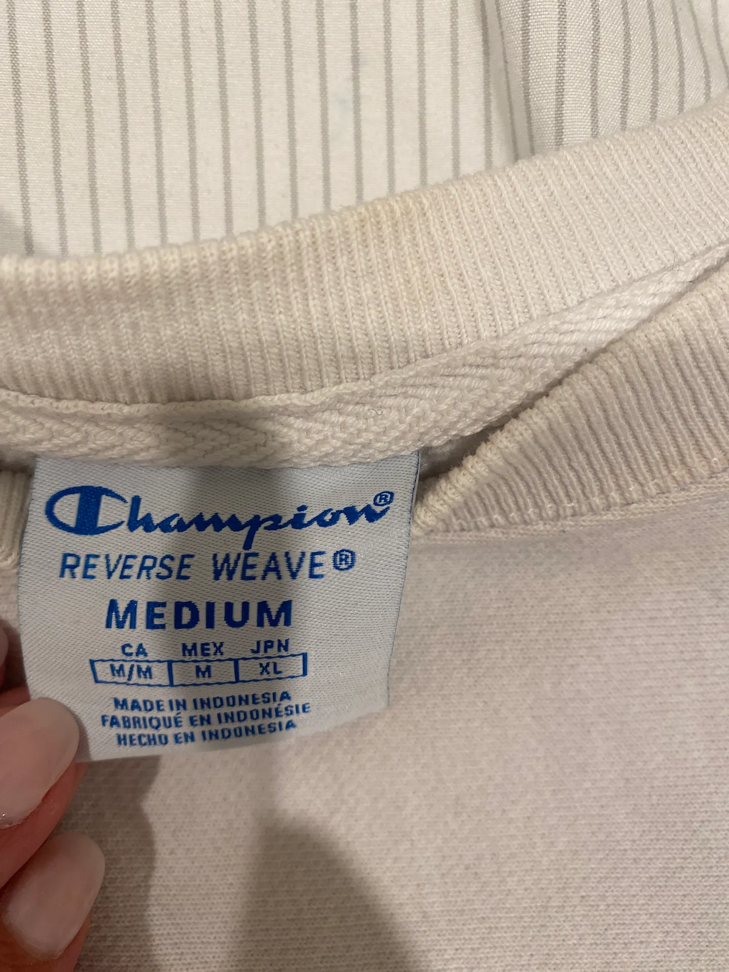 Champion White Cropped Hoodie - Image 2