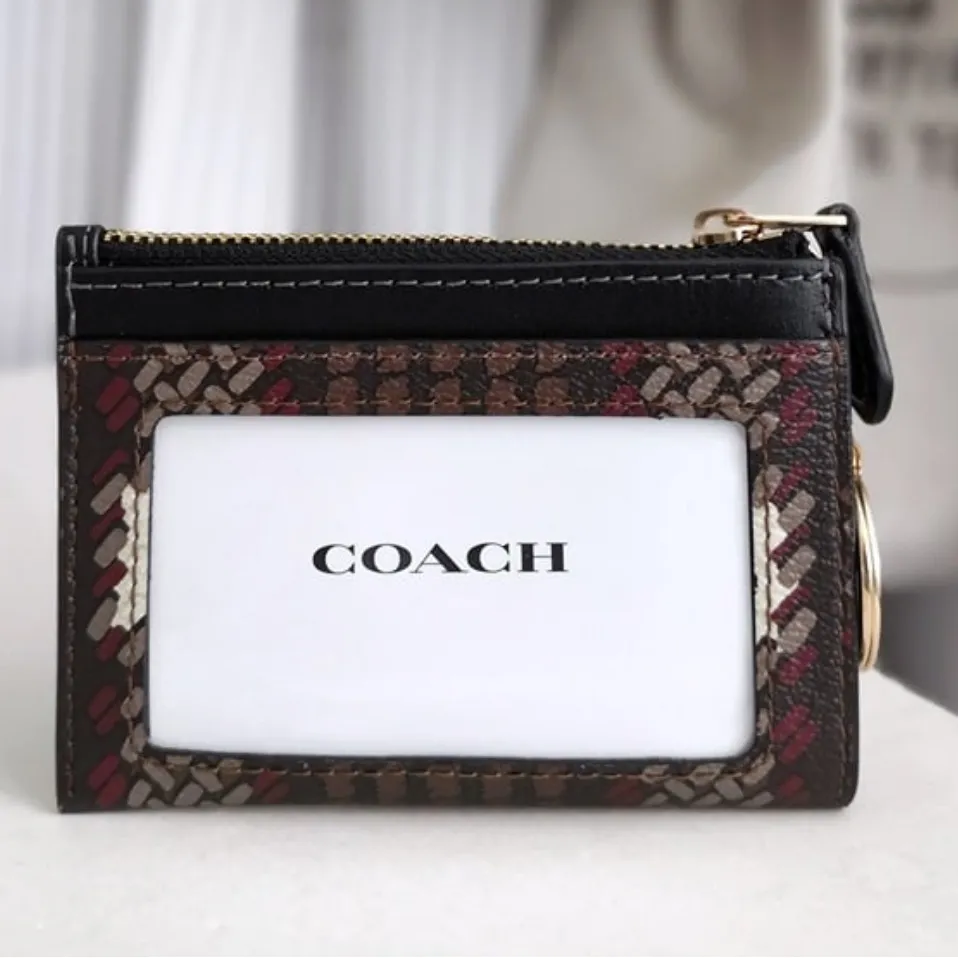 Coach Mini Skinny ID Card Case Plaid Print CNO18 $88 - Image 2