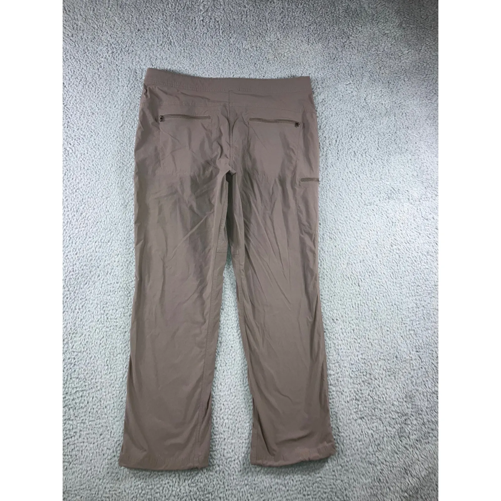 LL Bean Cargo Pants Women 16 Mid Straight Leg Brown Rise Nylon Hiking Outdoor - Image 9