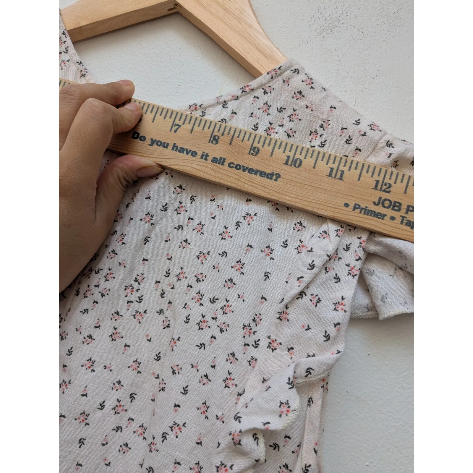 Christy Dawn Peyton Maxi Dress Women's Ivory Red Linen Floral Size Small - Image 9