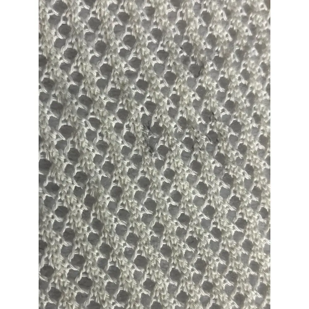 Sweet Kizz Women's Size M Short Sleeve‎ Open Knit Cardigan Cream Lace Doily Trim White Size M - Image 8