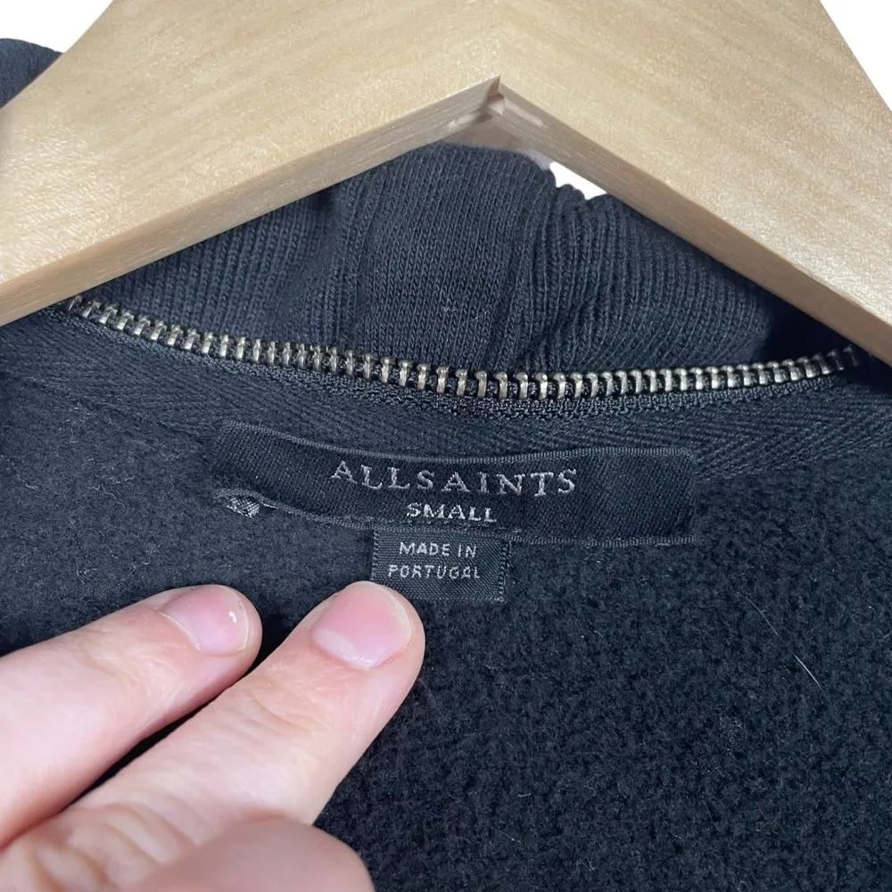 All Saints Women’s Dahlia Drapey Sweatshirt Cardigan in Black Size S - Image 7