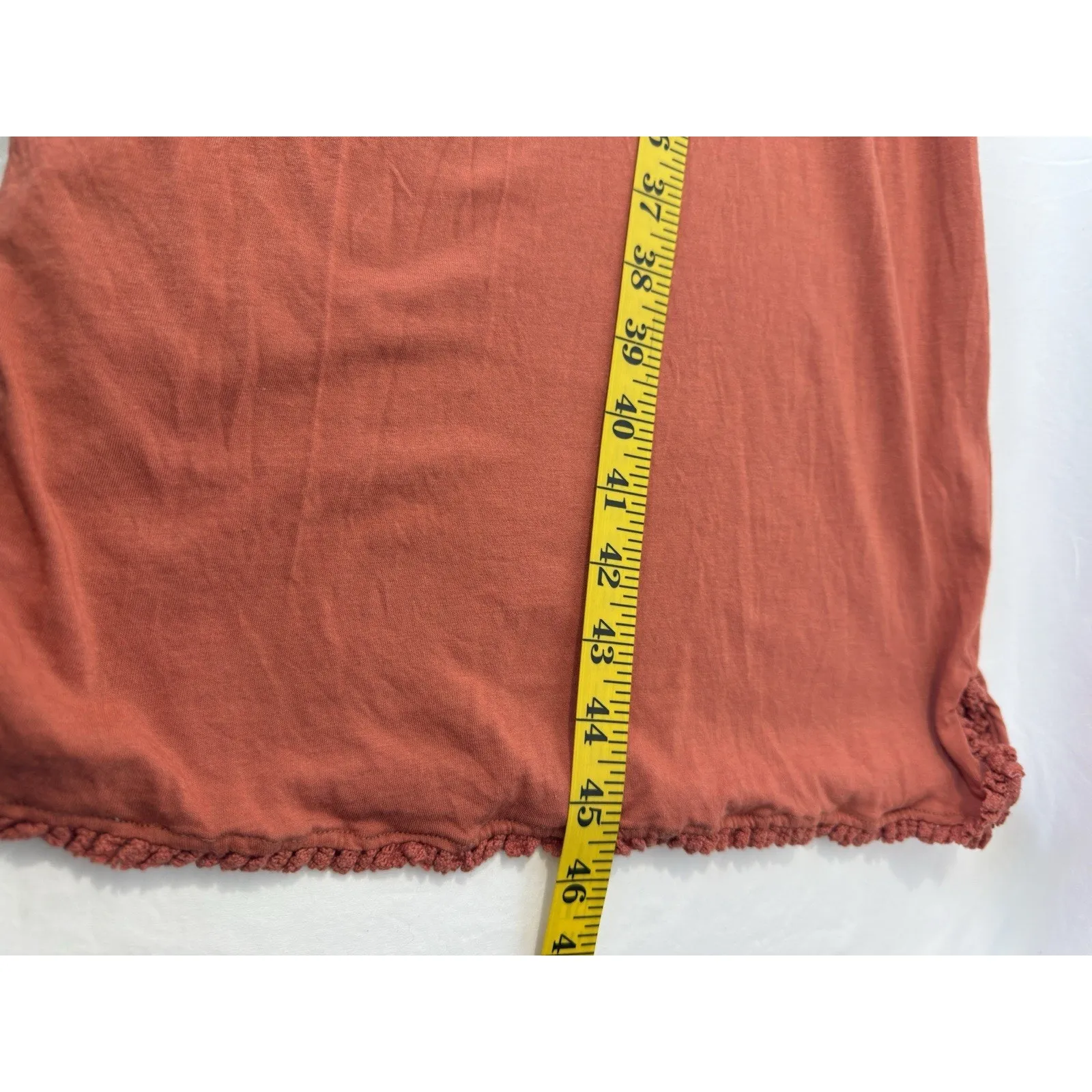 Free People Women’s Smocked Wide-Leg Bohemian Jumpsuit Rust Orange XS - Image 13