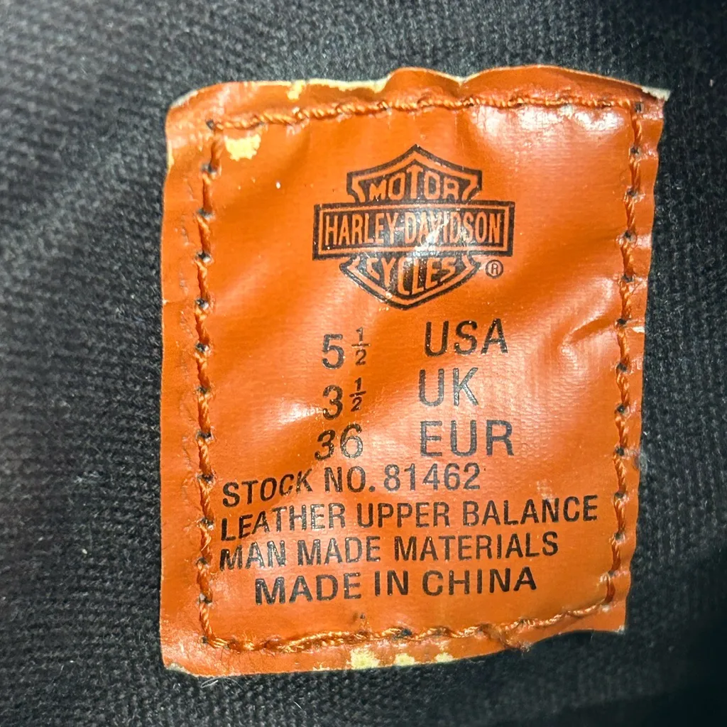 Harley Davidson Brown Leather Western Boot with Stacked Heel size 5.5 - Image 10