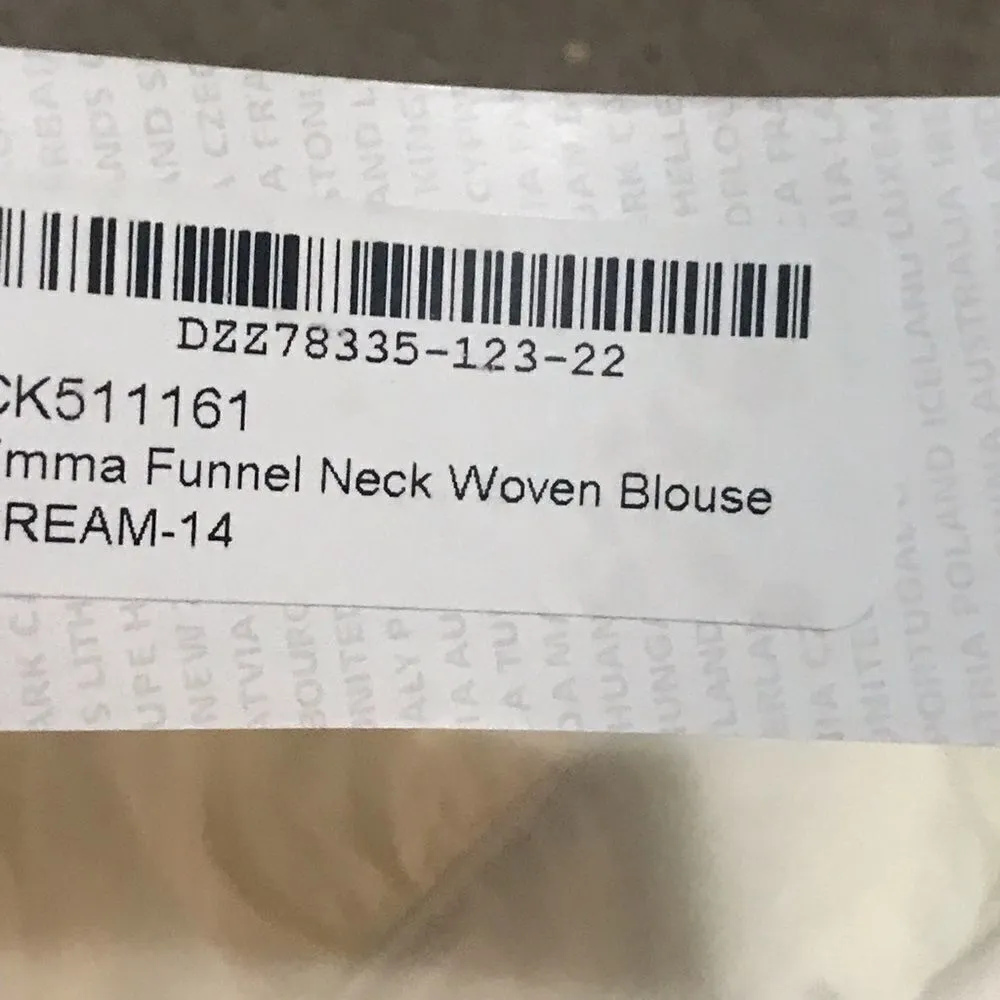 NWT Boo-hoo cream  size 10 blouse Emma funnel neck - Image 10