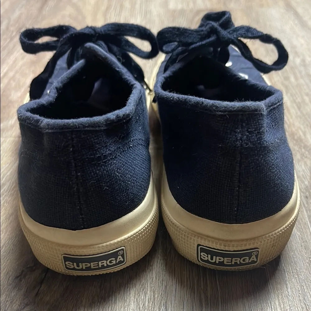 Superga Cotu Classic Unisex Blue Canvas Sneakers - Image 4