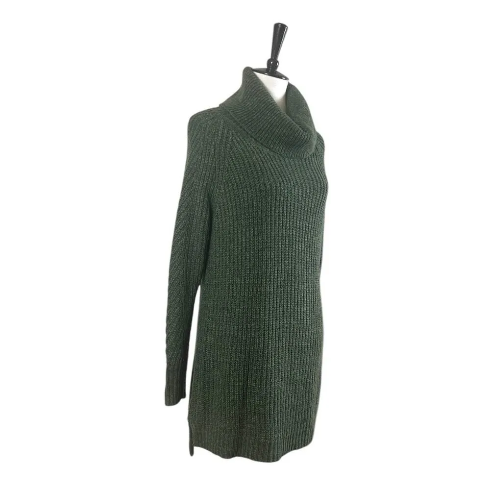 A New Day Target Sweater Tunic Turtleneck Chunky Knit Olive Green Women’s Size M - Image 3