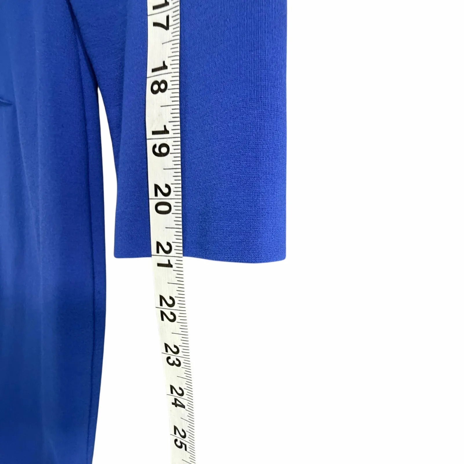 Armani Collezioni Vestito Dress 14 Blue Stretch Fitted Timeless Quiet Luxury - Image 11