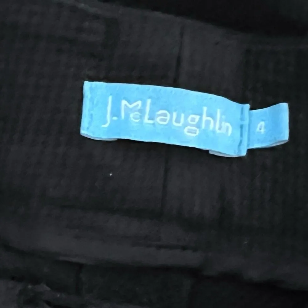 J McLaughlin Womens Cotton Textured Slim Pants Womens SZ 4 Black slacks trousers - Image 5