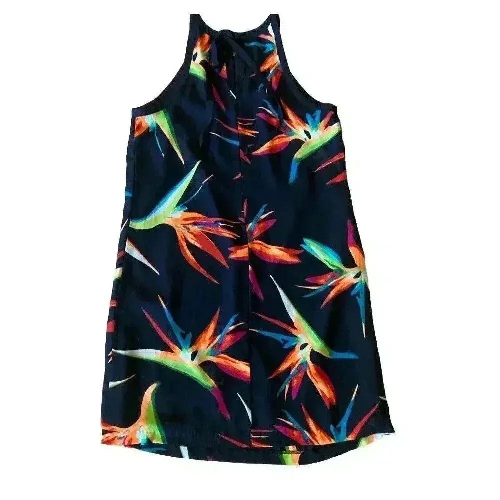 Worthington Tropical‎ Dress Size 6 Black Colorful Halter Cocktail Floral Resort - Image 6