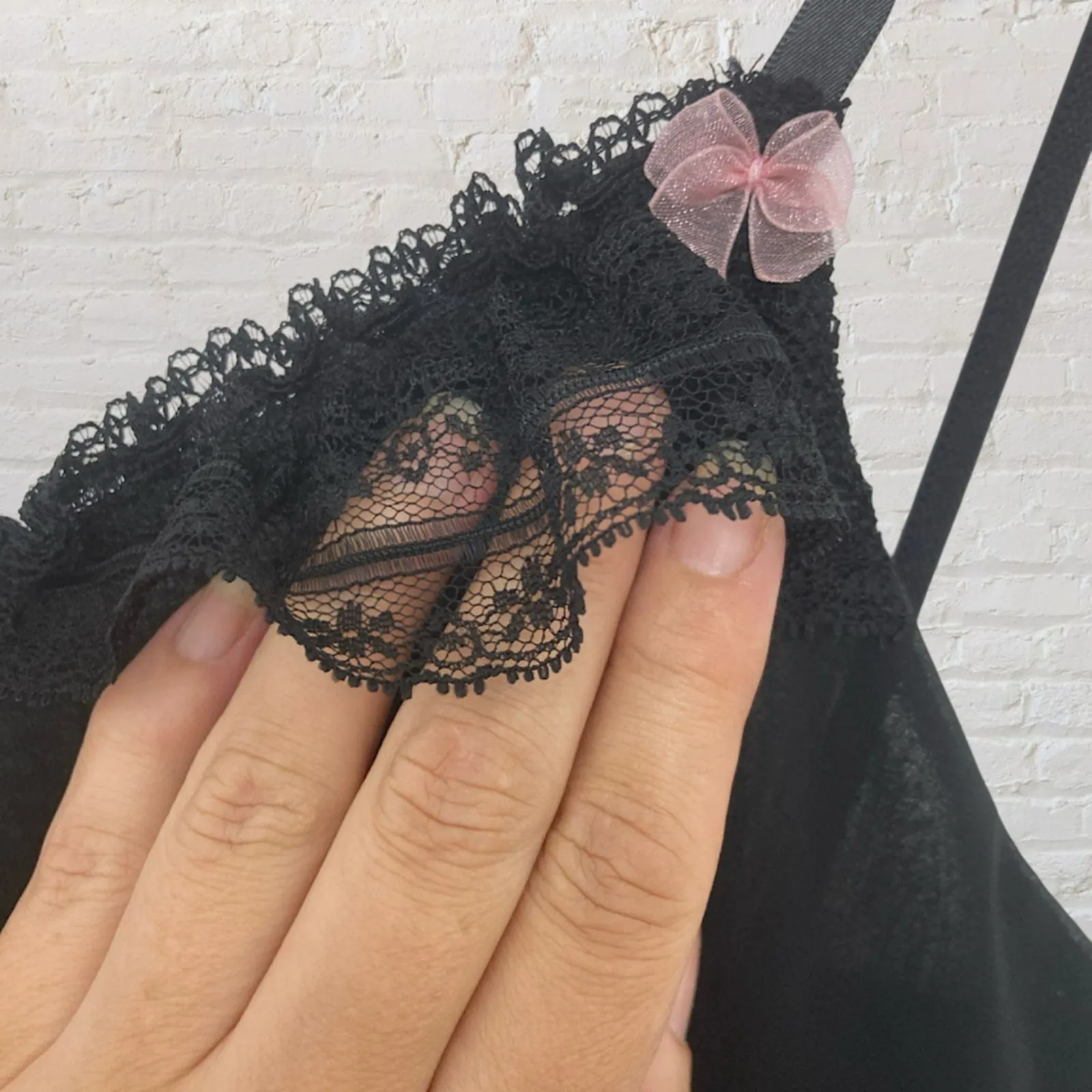 Betsey Johnson Black Babydoll Nightgown Size S - Image 8