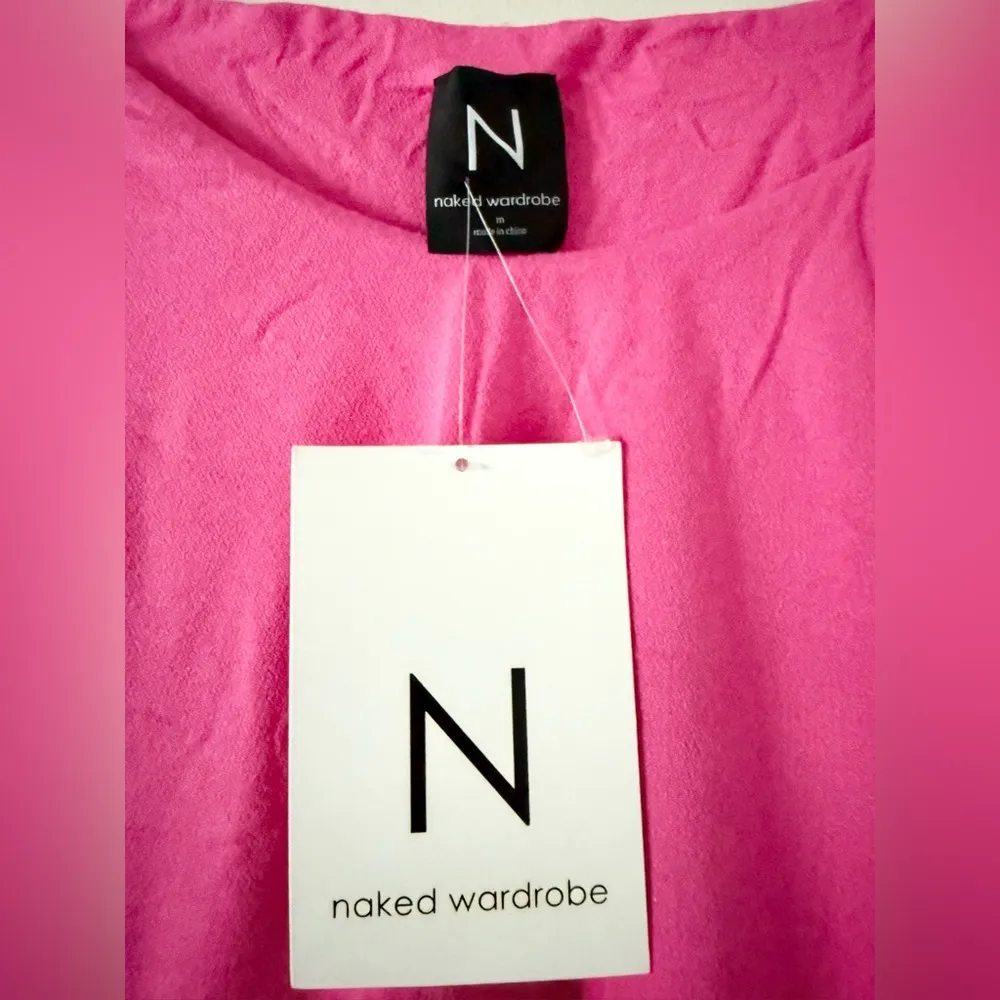 NWT Naked Wardrobe Scoop Waist Mini Skirt in Raspberry Pink - Size M - Image 5