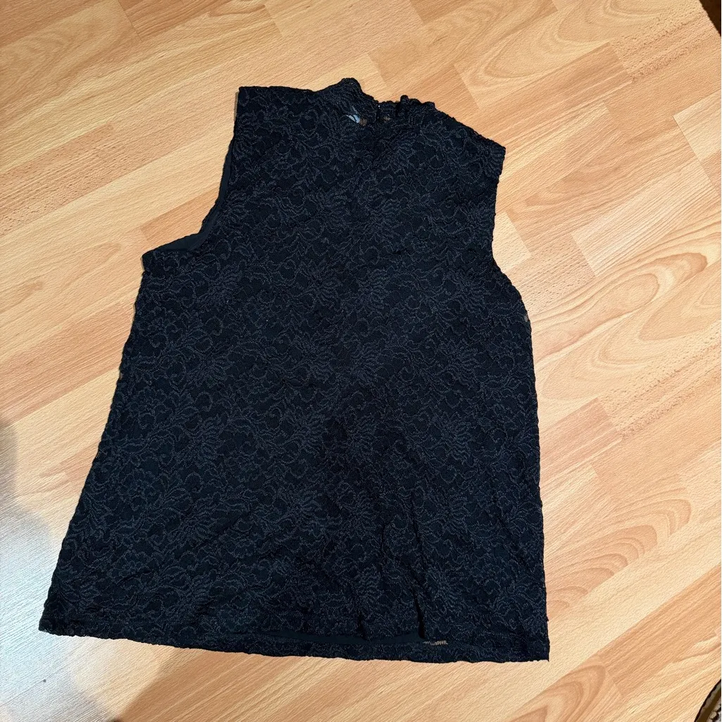 Susan Graver Elegant Black Lace Tank Top - Image 4