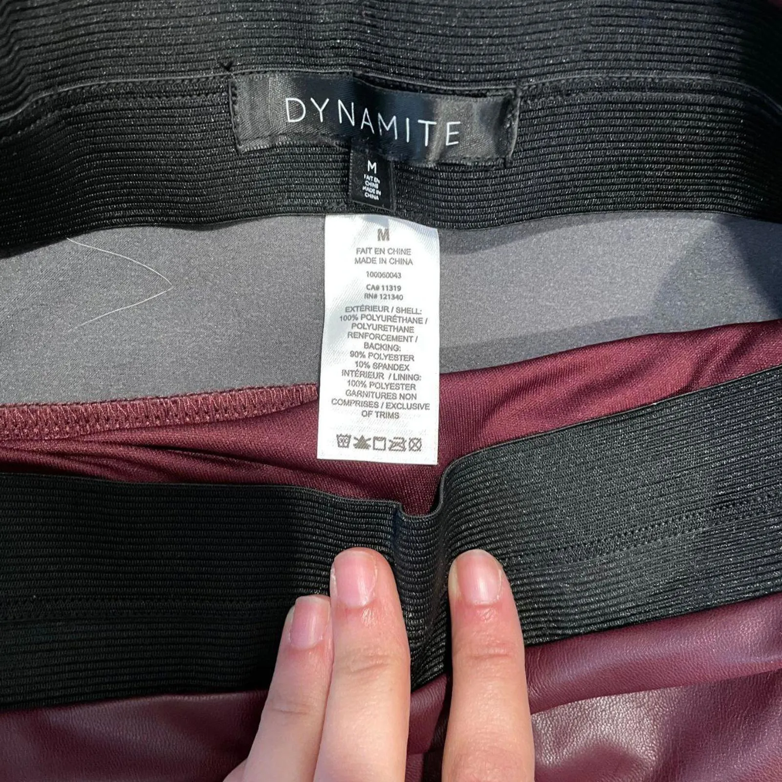 burgundy faux leather skirt. dynamite size medium - Image 6