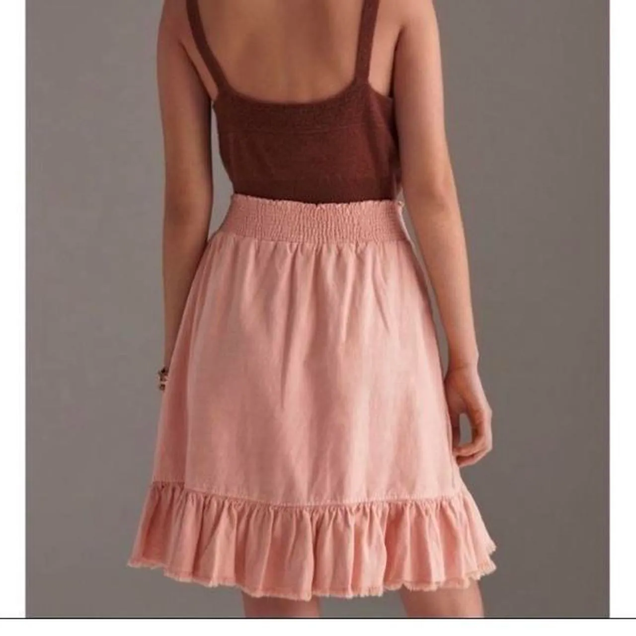 Pink Pilcro Nettie Ruffled Wrap Skirt - Image 3