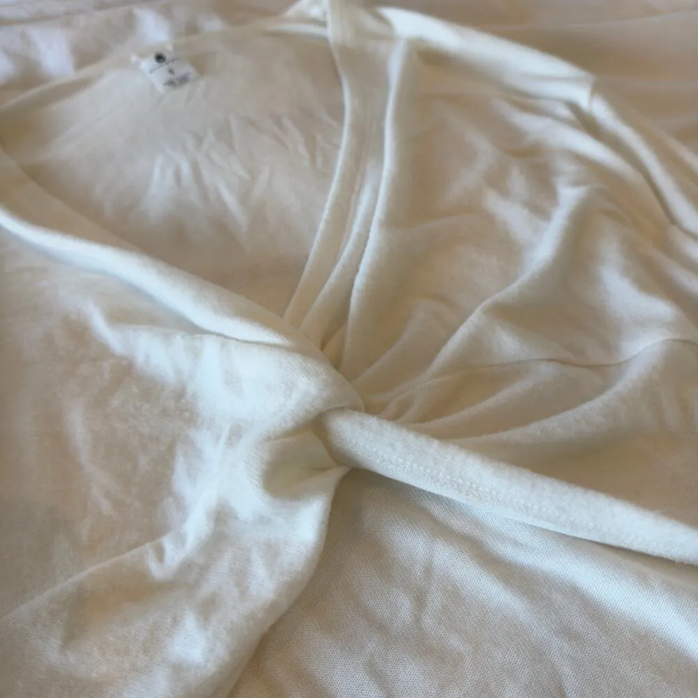 Spiritual Gangster White Long Sleeve Twist Front Top Size S Soft & Comfy - Image 5