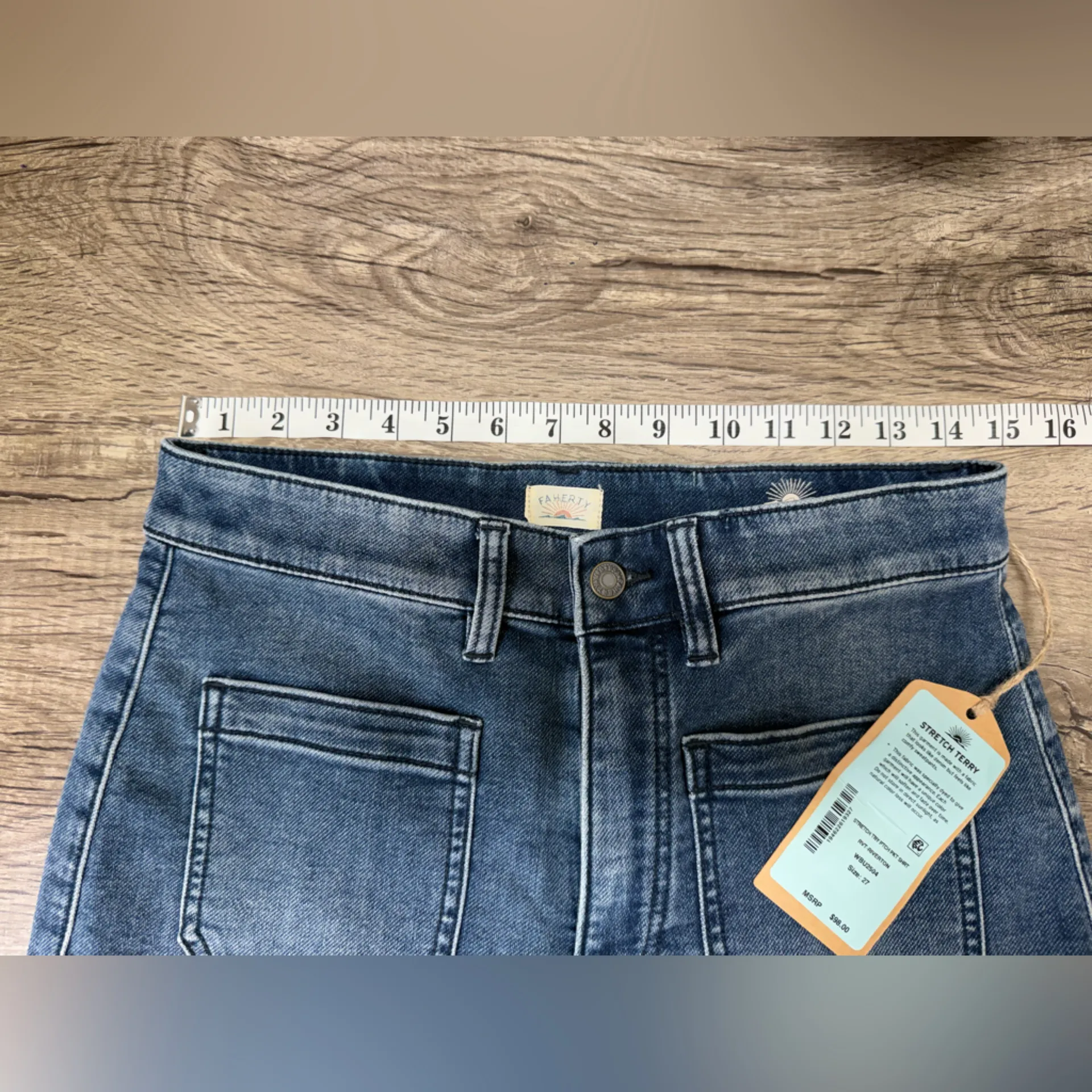 FAHERTY WOMEN'S STRETCH PATCH POCKET SHORTS size 27 NWT - Image 7