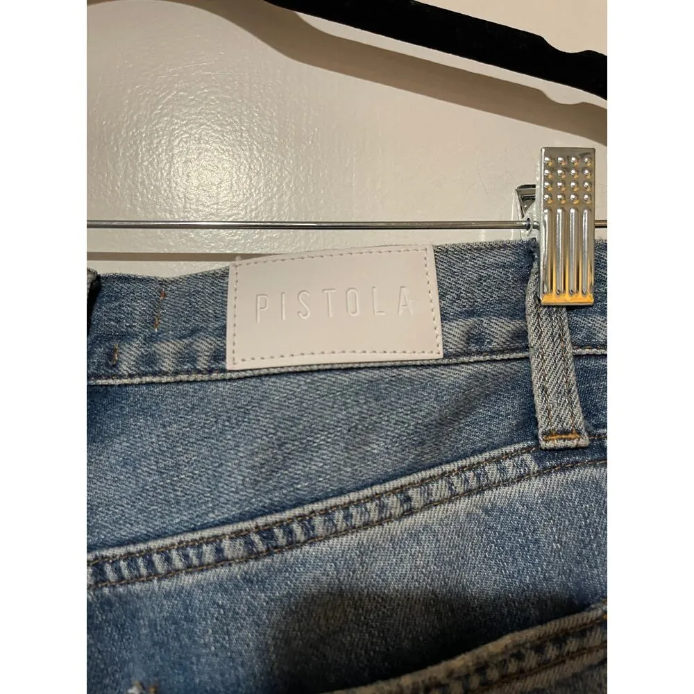 Pistola Presley High Rise Vintage '90s Roller Ripped Jeans Size 24 Del Mar EUC - Image 7