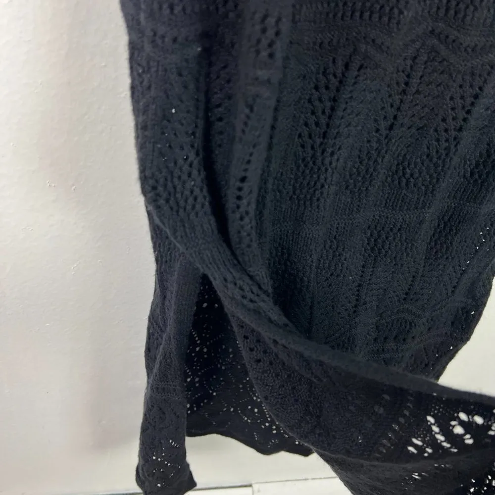 NWT Tahari Sleeveless Crochet Side Slit Bodycon Midi Dress Black Size Medium M - Image 5