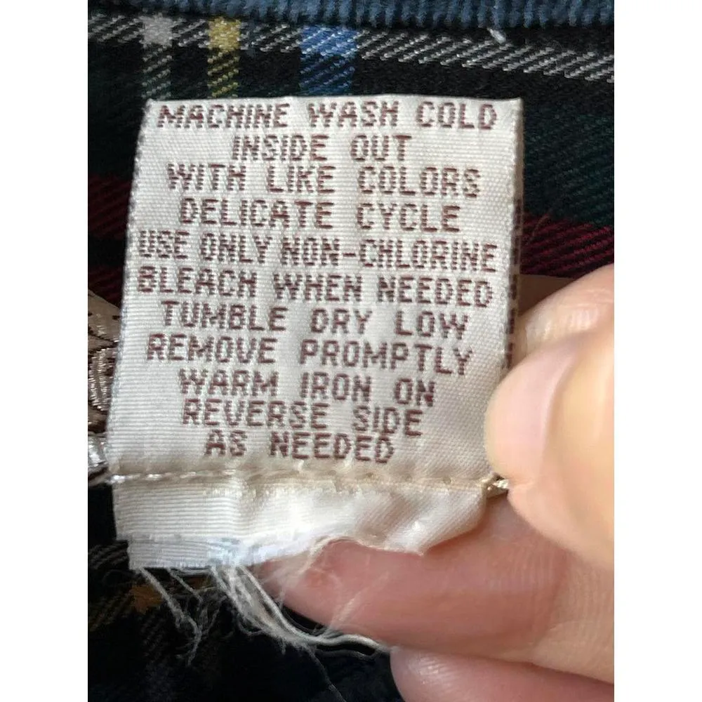 AMX Womens Jacket Size Medium Blue Corduroy Long Sleeve Button Up - Image 7