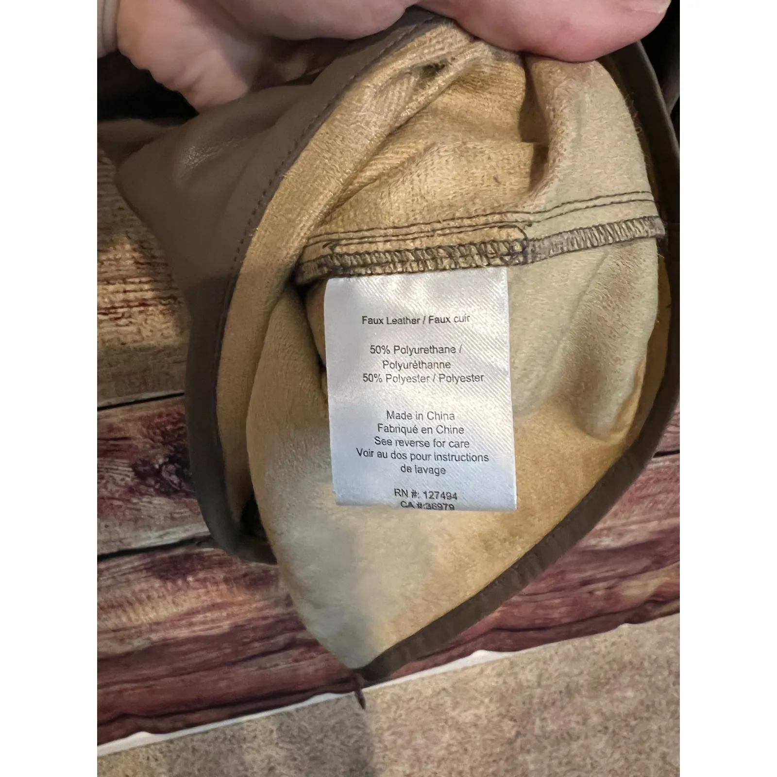 Heartloom Faux Leather Brown Mini Dress w Waist Tie Collar & Snap Buttons XS NWT - Image 3