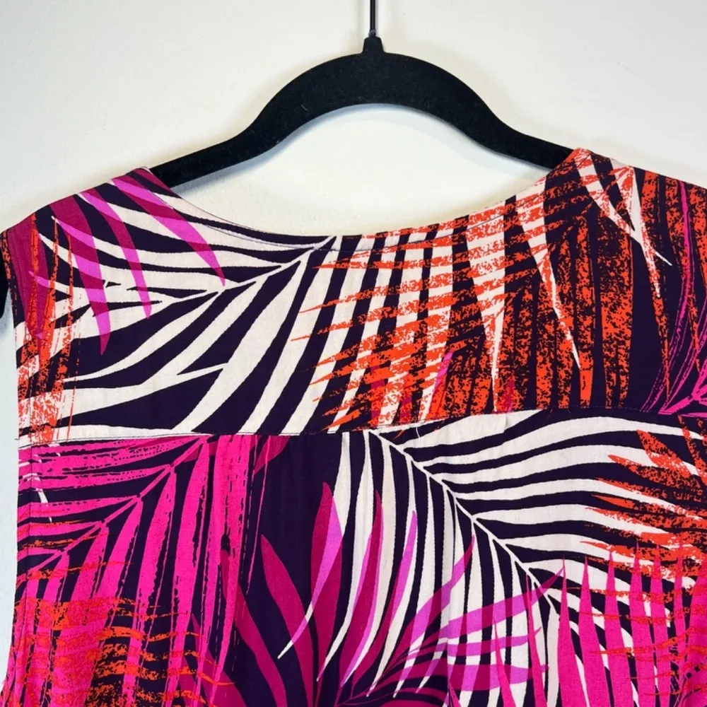 Beach Lunch Lounge Kayla Shift Dress Pink Purple Tropical Vacation Women's Sz 1X - Image 10