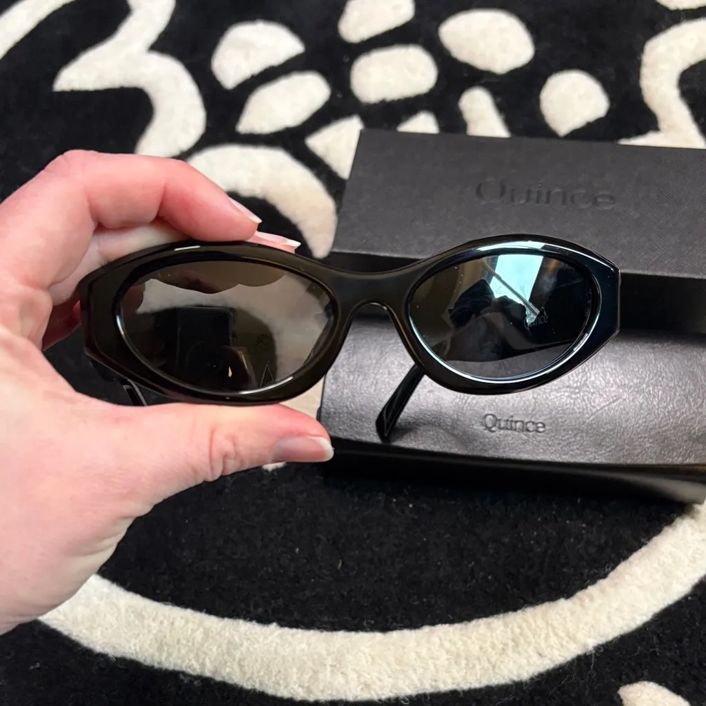 Quince Milan Black Sunglasses with Gray Lenses - Image 4