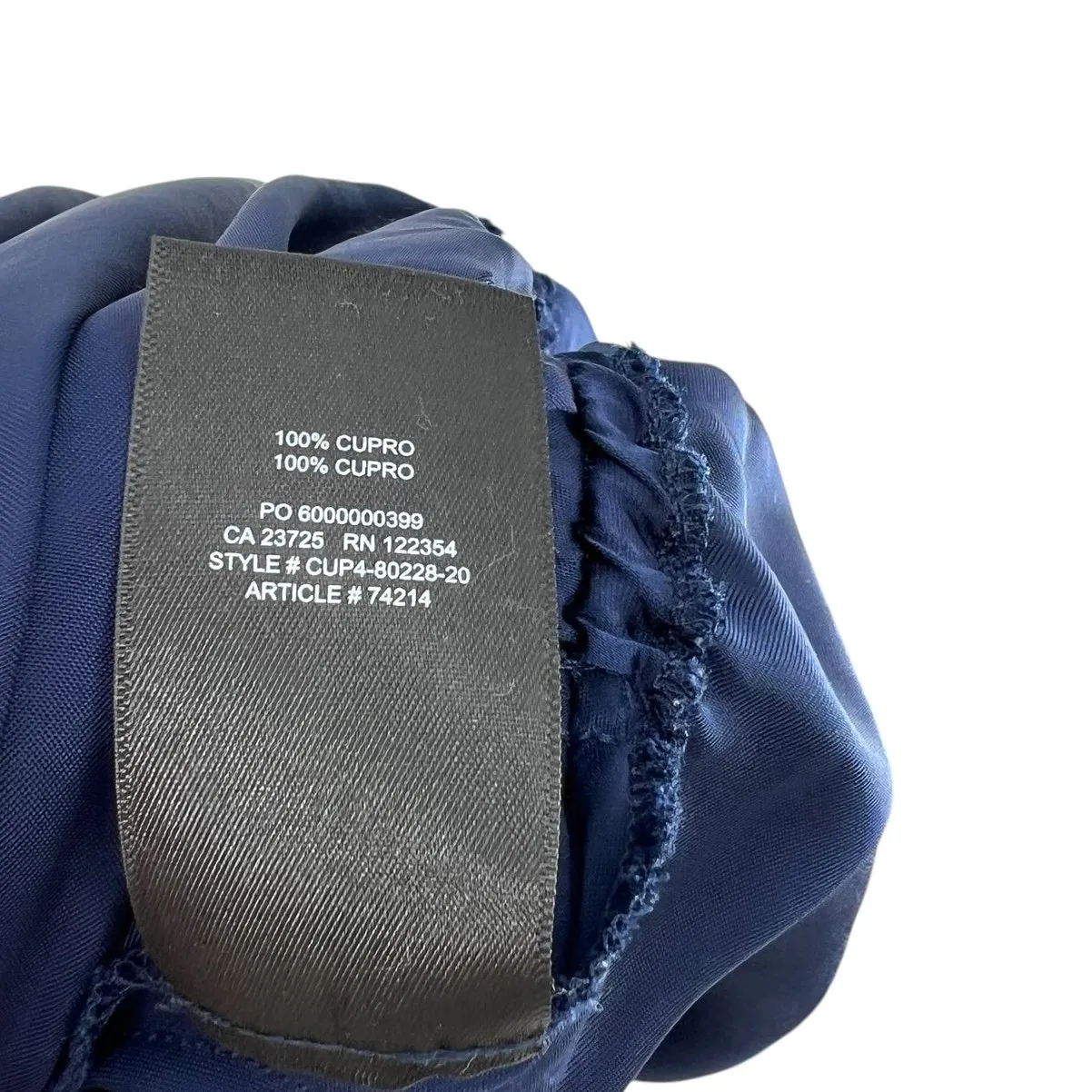 Aritzia Wilfred Only Ruched Slip Dress Mini Sleeveless Navy Blue Size XS - Image 14