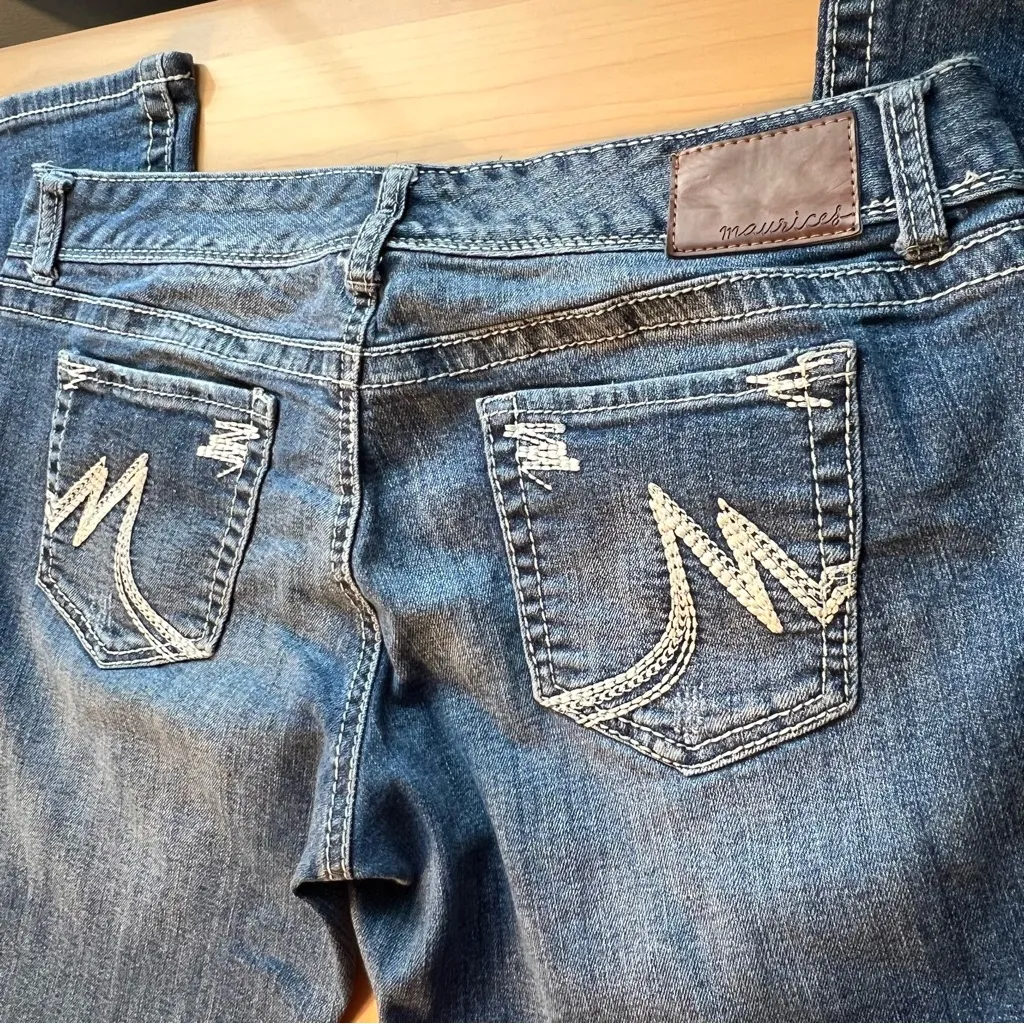 Vintage Blue Denim Jeans wide leg sz 11/12 - Image 6