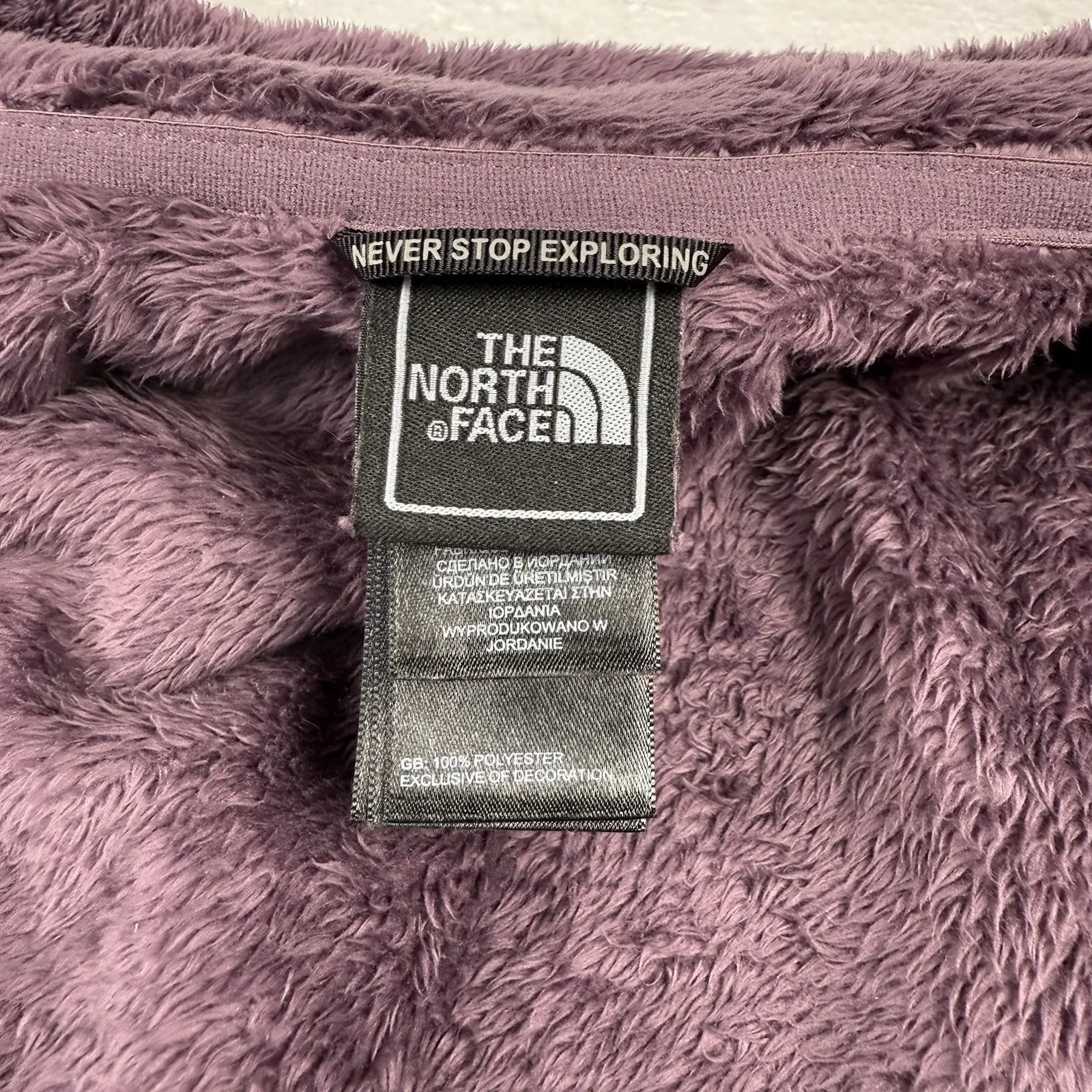 North Face Women's Osito Coat Jacket High Pile Teddy Fleece Size Small Plum - Image 7