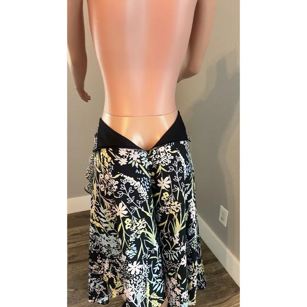 Calvin Klein Womens Spring Colorful Ruffled Wrap Midi A-Line Skirt size 10 #100 - Image 6