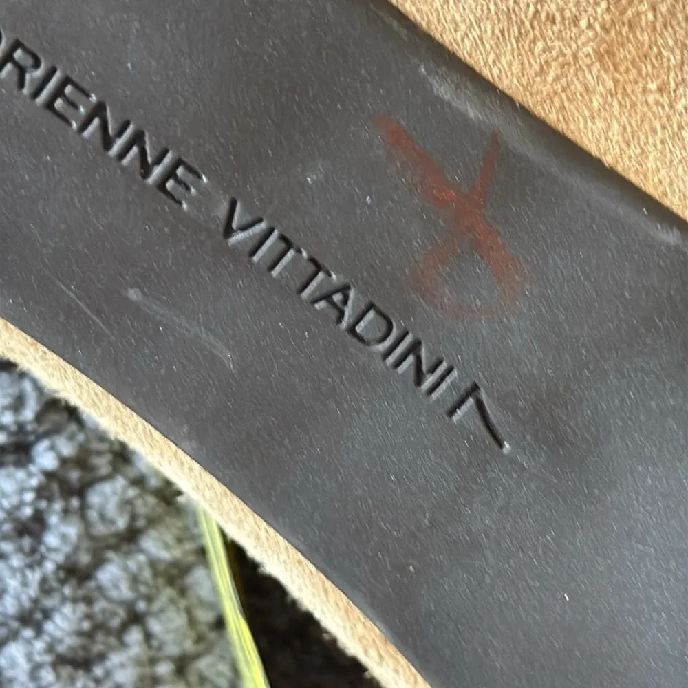 Adrienne Vittadini Camel Suede Pointed Toe Ankle‎ Strap Heels Size 7 High Heel - Image 15