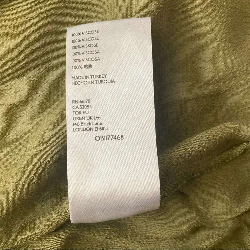 Urban Outfitters Natalia Side Slit Button Up Midi Skirt Size Small Olive Green - Image 8