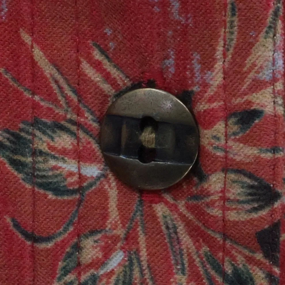 Vtg 90s Floral Button Down Shirt Jacket Womens Shacket Western Stretch Size‎ L - Image 7