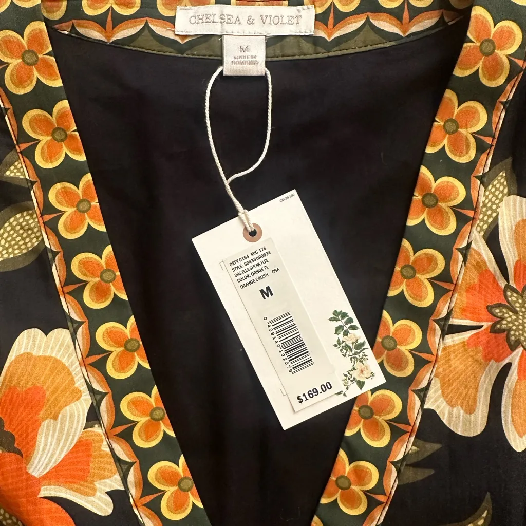 Chelsea & Violet Orange Crush Floral Dress - Image 4