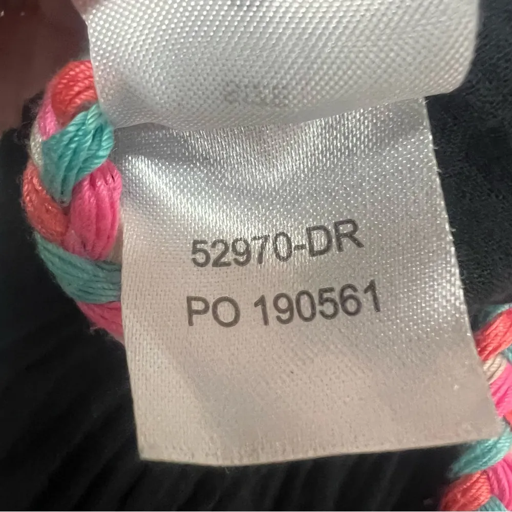 black 100% cotton gauze maxi dress braided strappy neck tie size small - Image 8