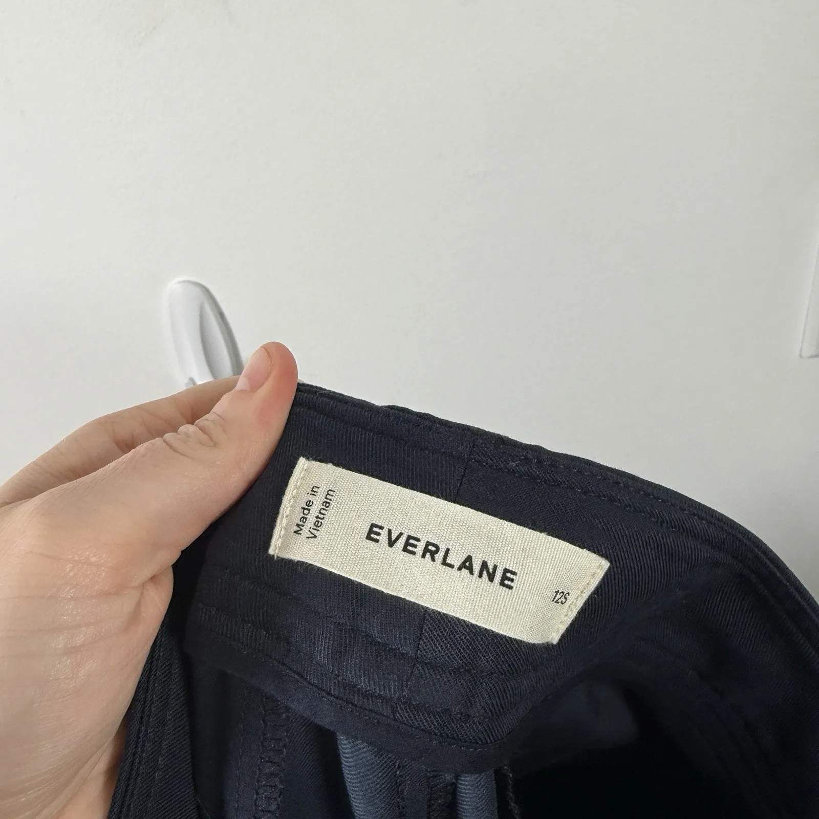 Everlane Way High Drape Pant Lyocell Navy Blue Career Office Capsole Womens 12S - Image 6