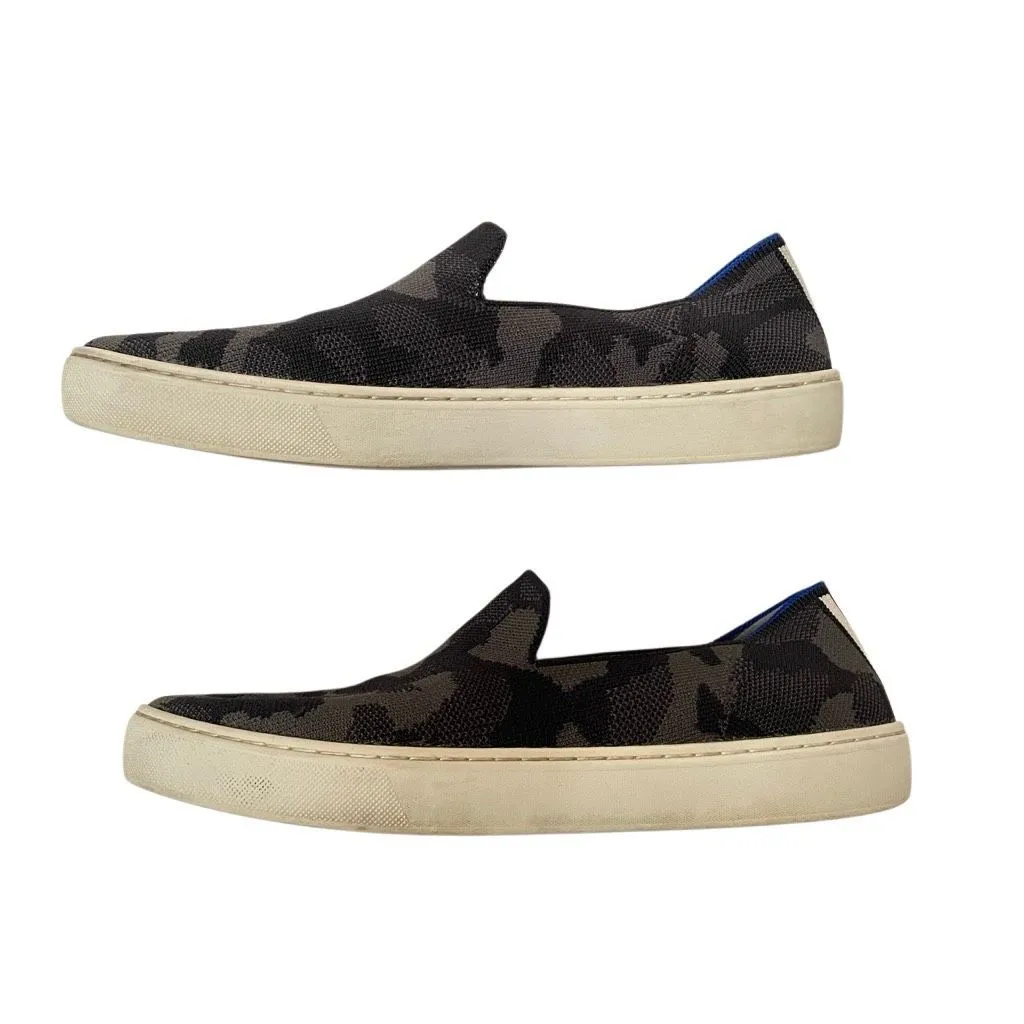 Rothy’s the Original Slip On Sneaker Women’s 9 in Black Grey Camo Print - Image 6