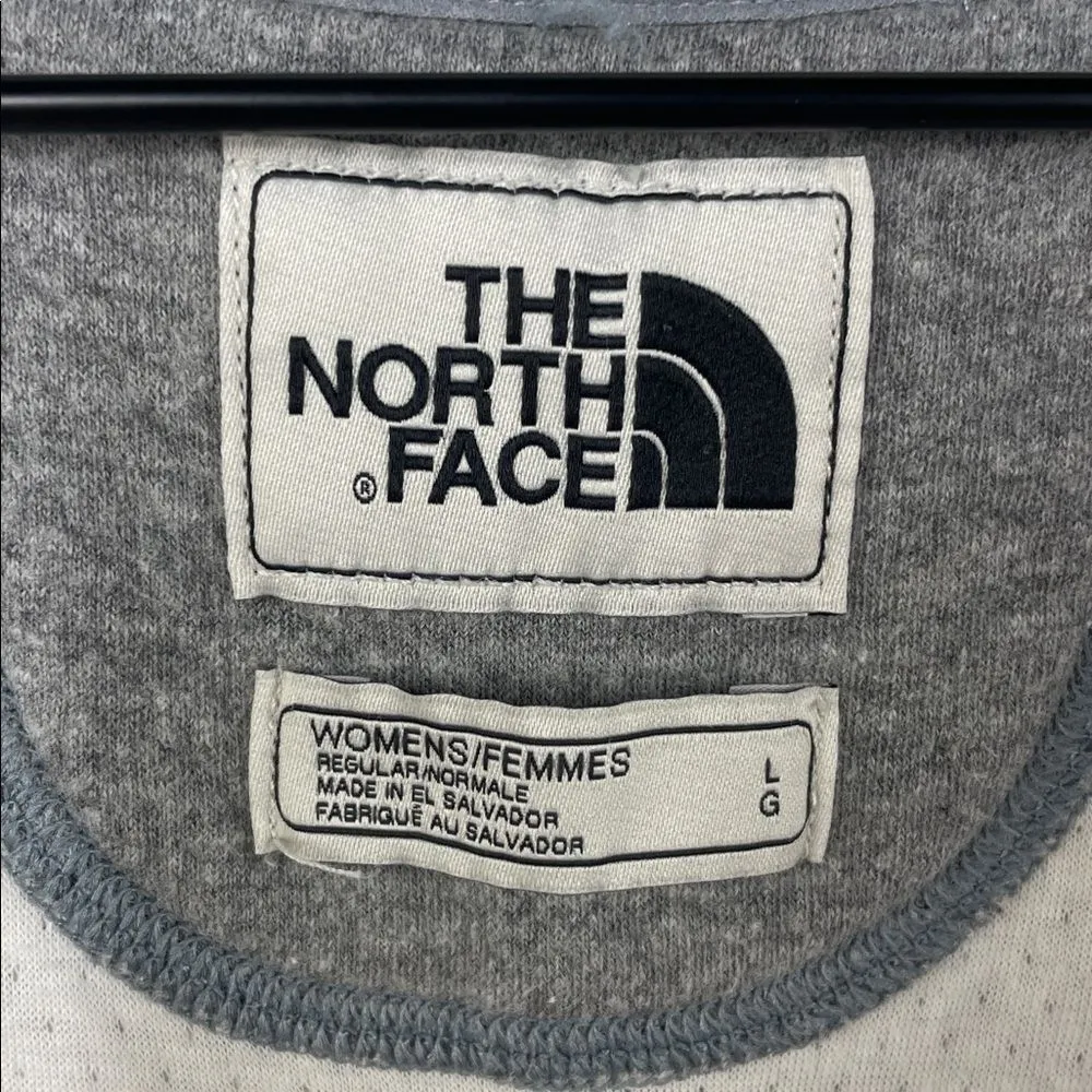 The North Face Full Zip Hooded Sweatshirt Gray Size Large - Image 13