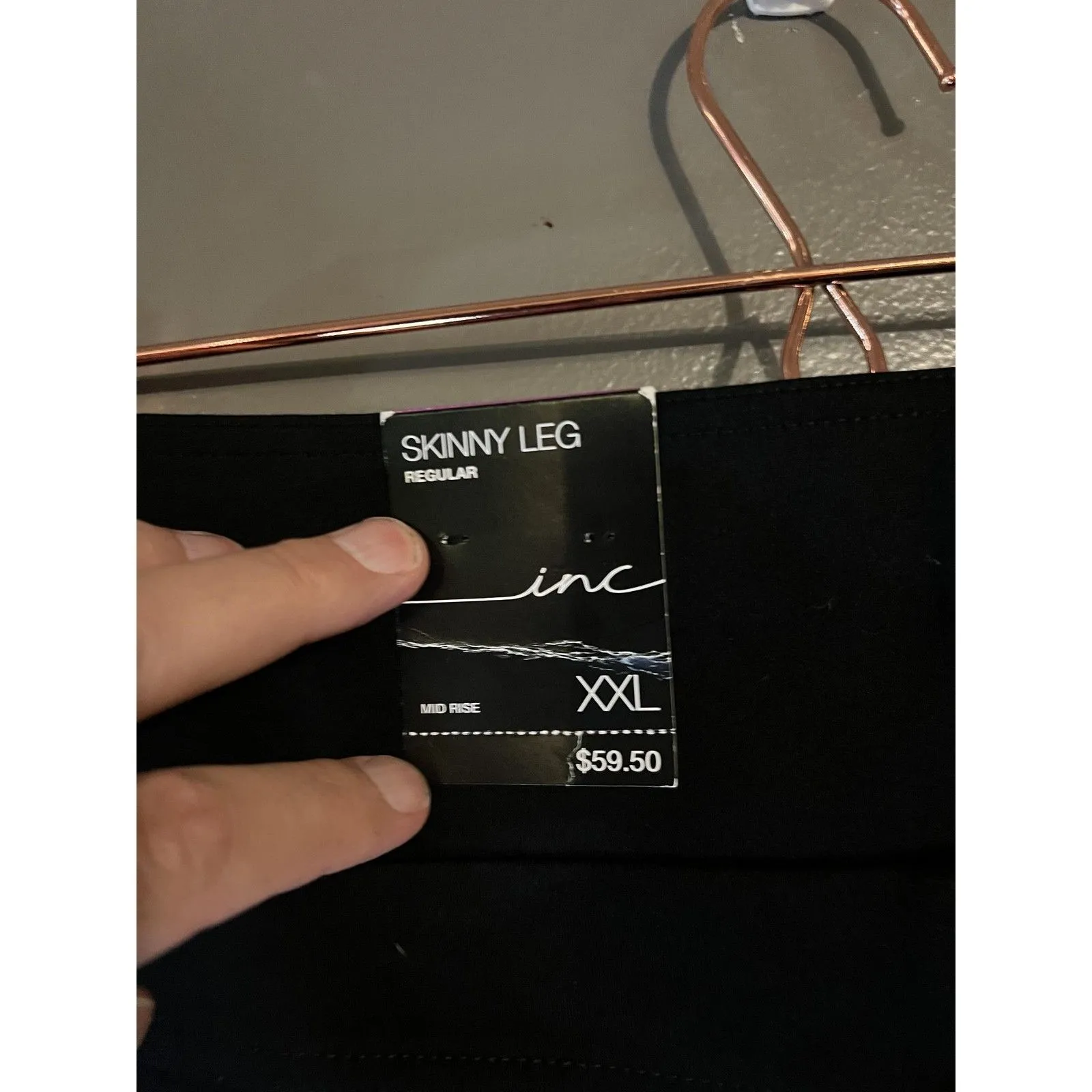 INC International Concepts Pants Womens 2XL Skinny Faux Leather Front Stretch Black Size XXL - Image 4