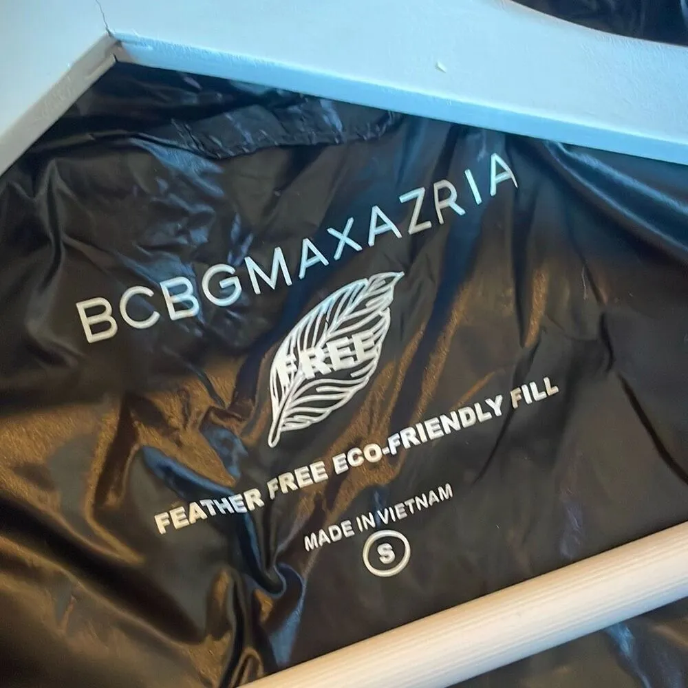Bcbg black feather free quilted puffer jacket size small - Image 8