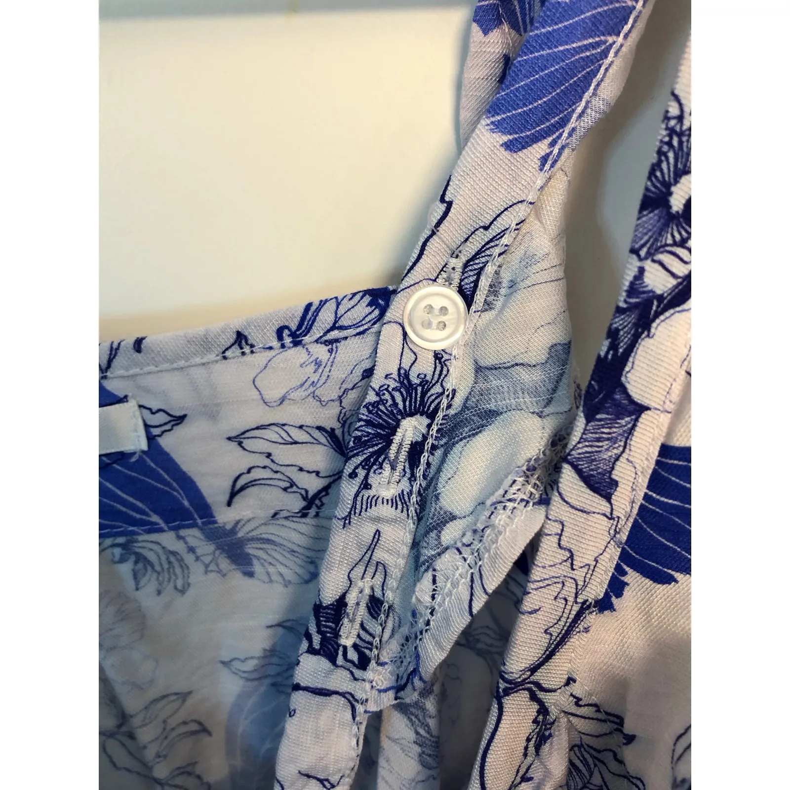 Stitchdrop blue white maxi dress with flutter tank straps Size XS - Image 7