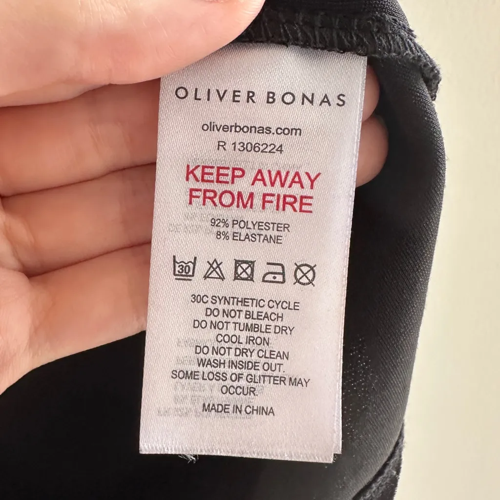 Oliver Bonas Iridescent Mockneck Top, New Years Eve/Holiday, Blue/Green, Size 10 Green - Image 11