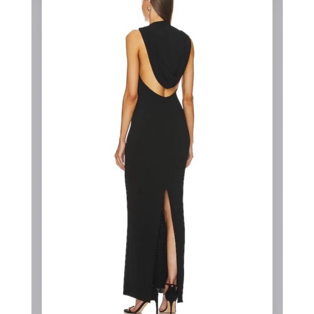 Revolve h:ours Odette Hooded Dress Black Size Small - Image 2