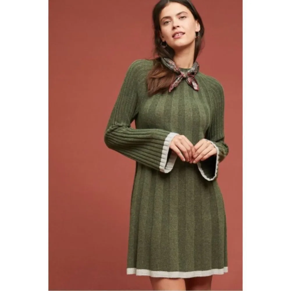 ✨HP✨Anthropologie Arsenau Sweater Moss Dress ✨ - Image 4