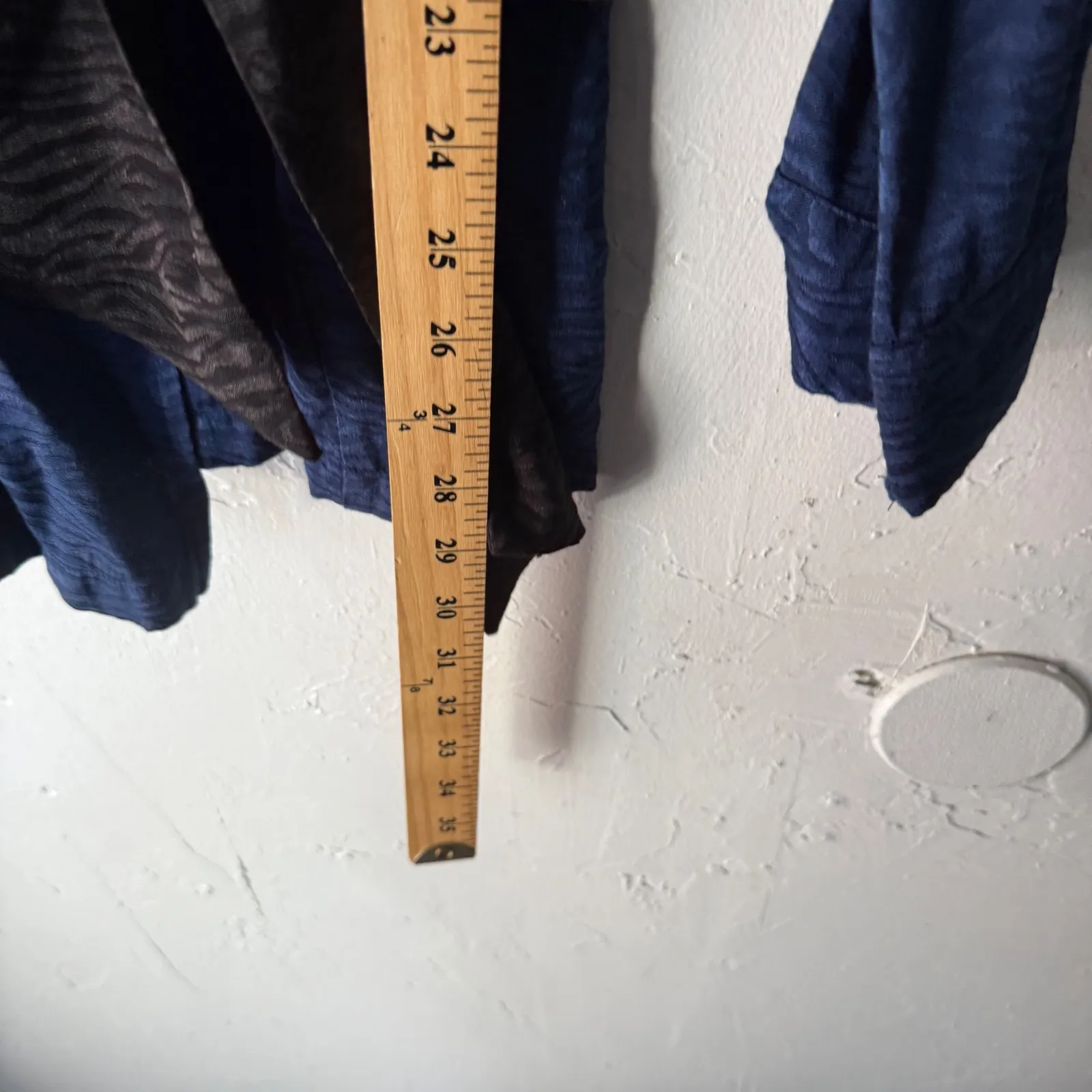 Victoria's Secret Blue Animal Print Kimono Robe M L Wrap Tie Luxury Loungewear‎ - Image 8